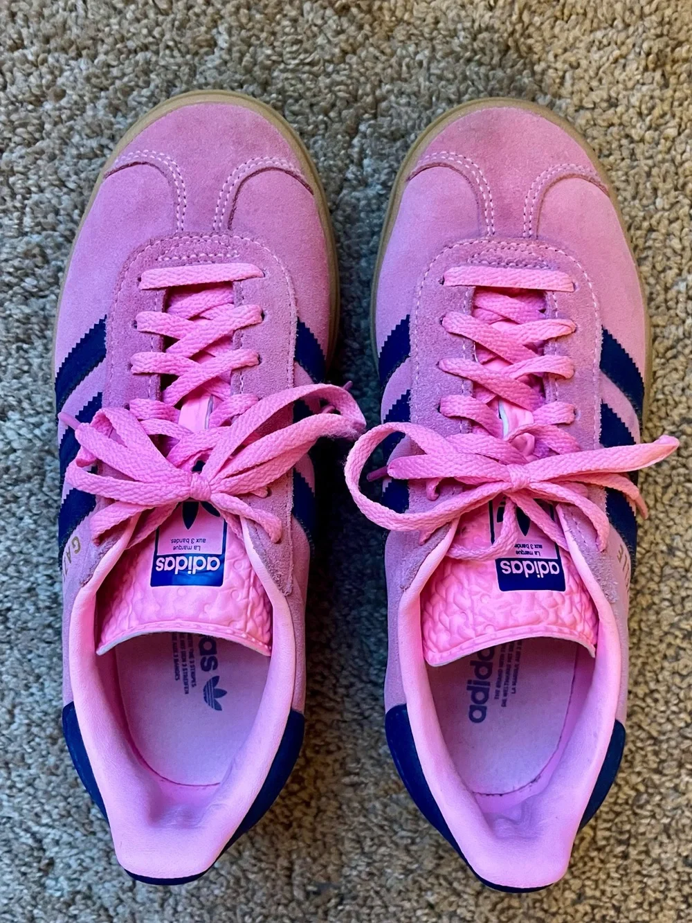 Adidas Gazelle Bold Platform Sneakers Pink Suede Gum Sole Women’s 5.5 H06122